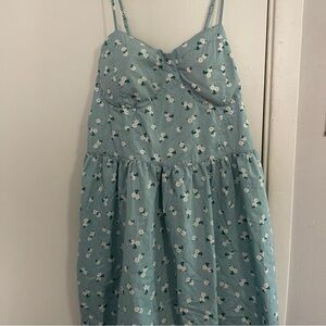 Light blue flowery dress!